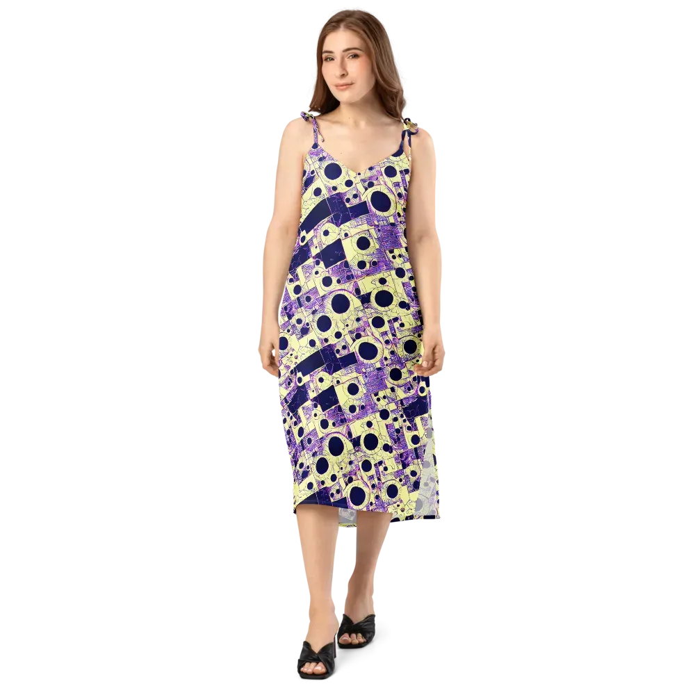 Solar Blueprint on Slip Dress — Front