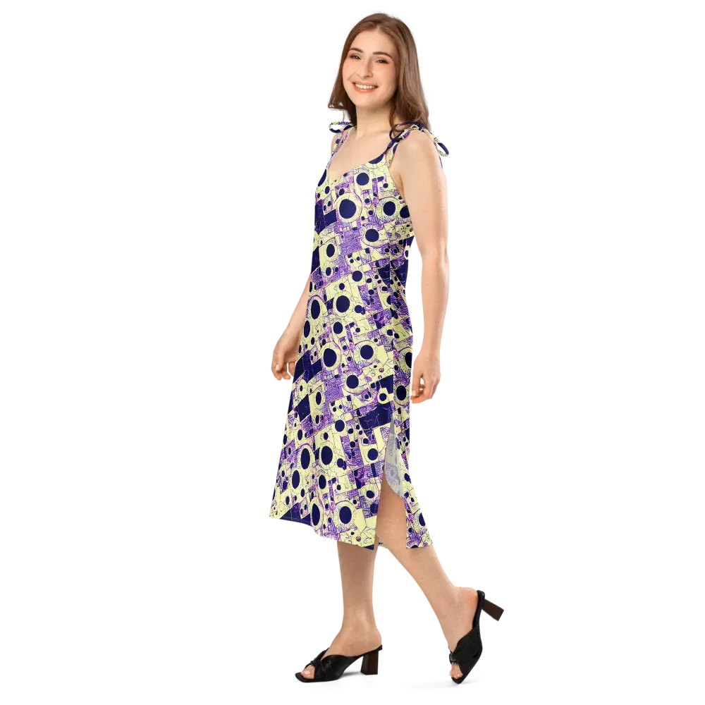 Solar Blueprint on Slip Dress — Left Front
