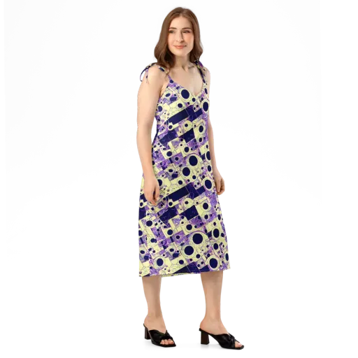 Solar Blueprint on a Slip Dress