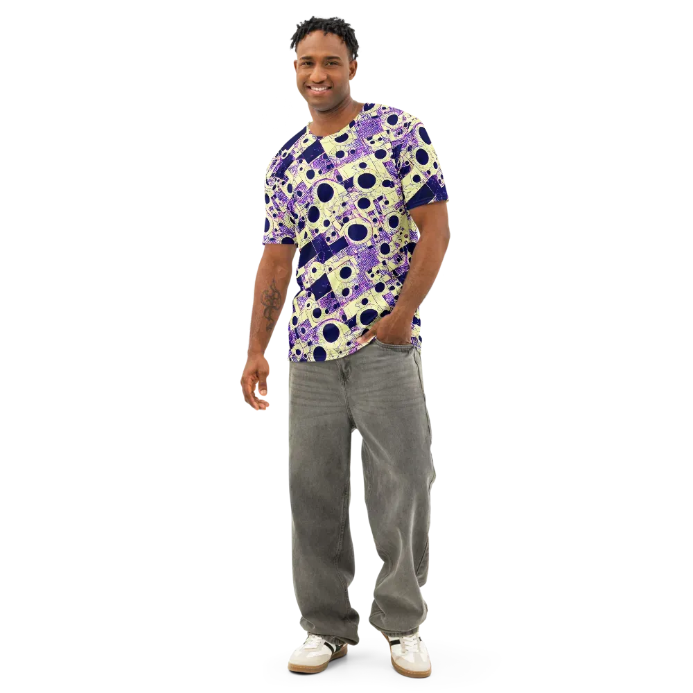 Solar Blueprint on Men's Cotton Crew Neck T-Shirt — Front