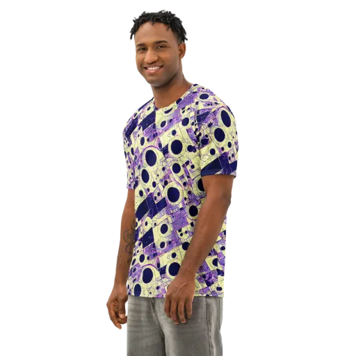 Solar Blueprint on a Men's Cotton Crew Neck T-Shirt