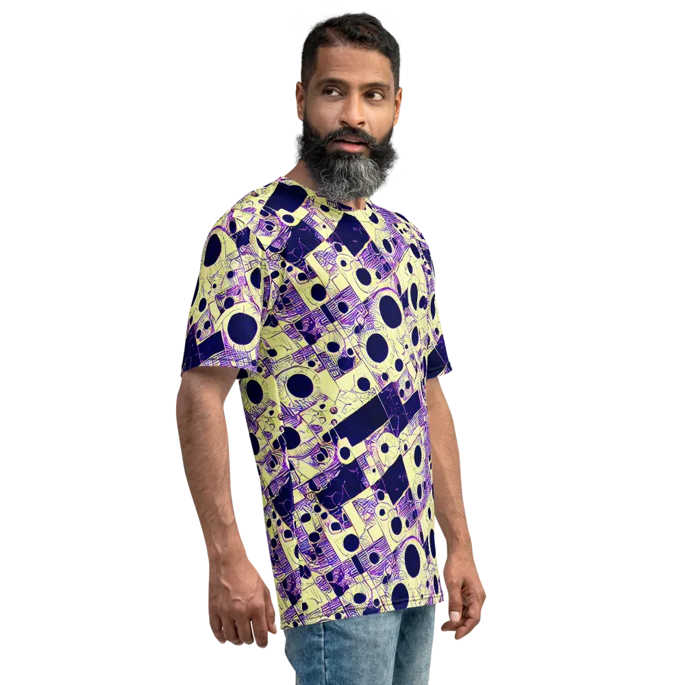 Solar Blueprint on Men's Crew Neck T-Shirt — Right