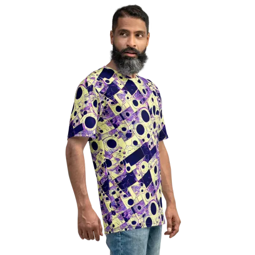 Solar Blueprint on a Men's Crew Neck T-Shirt