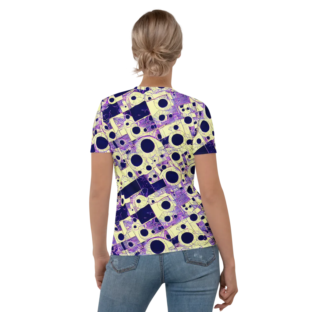 Solar Blueprint on Women's Crew Neck T-Shirt — Back