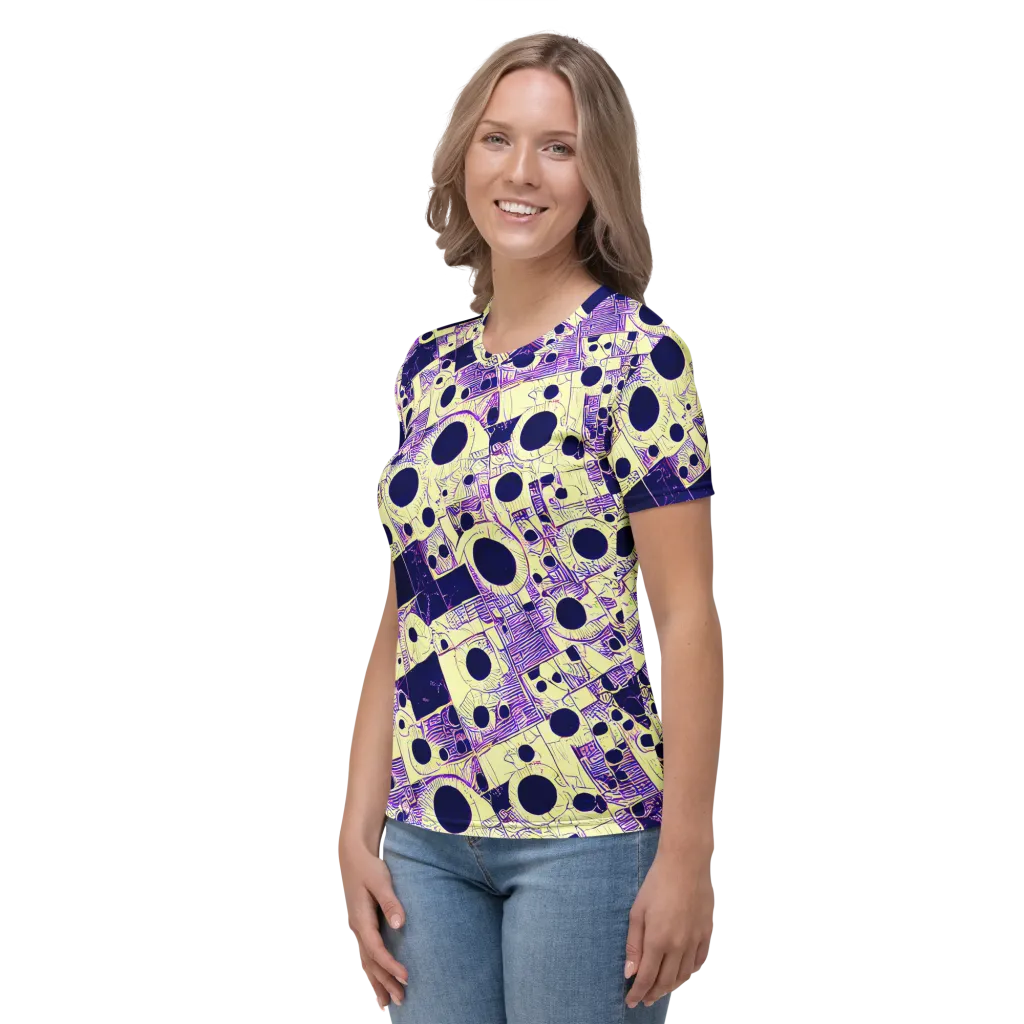 Solar Blueprint on Women's Crew Neck T-Shirt — Left