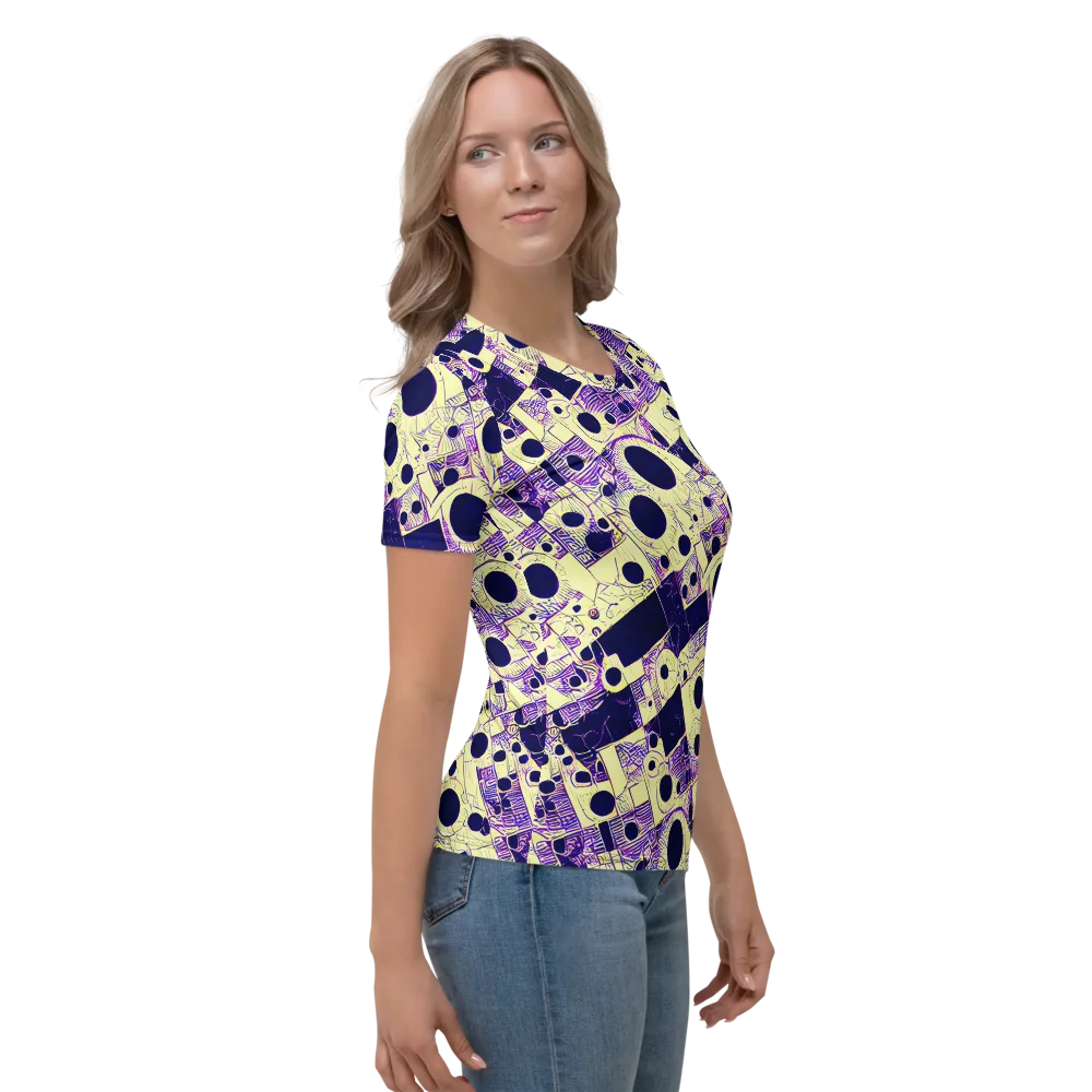 Solar Blueprint on Women's Crew Neck T-Shirt — Right