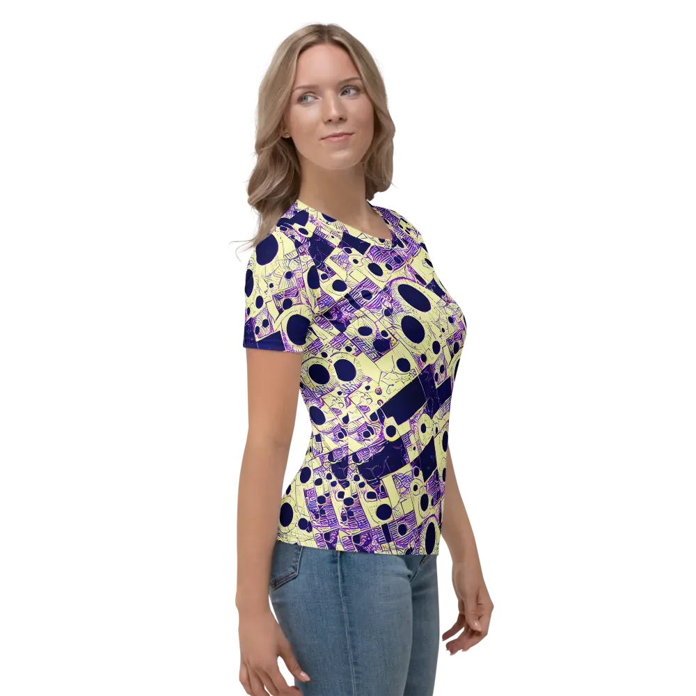 Solar Blueprint on Women's Crew Neck T-Shirt — Right
