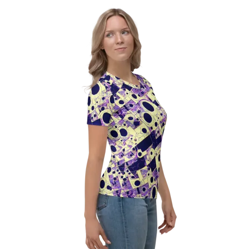 Solar Blueprint on a Women's Crew Neck T-Shirt