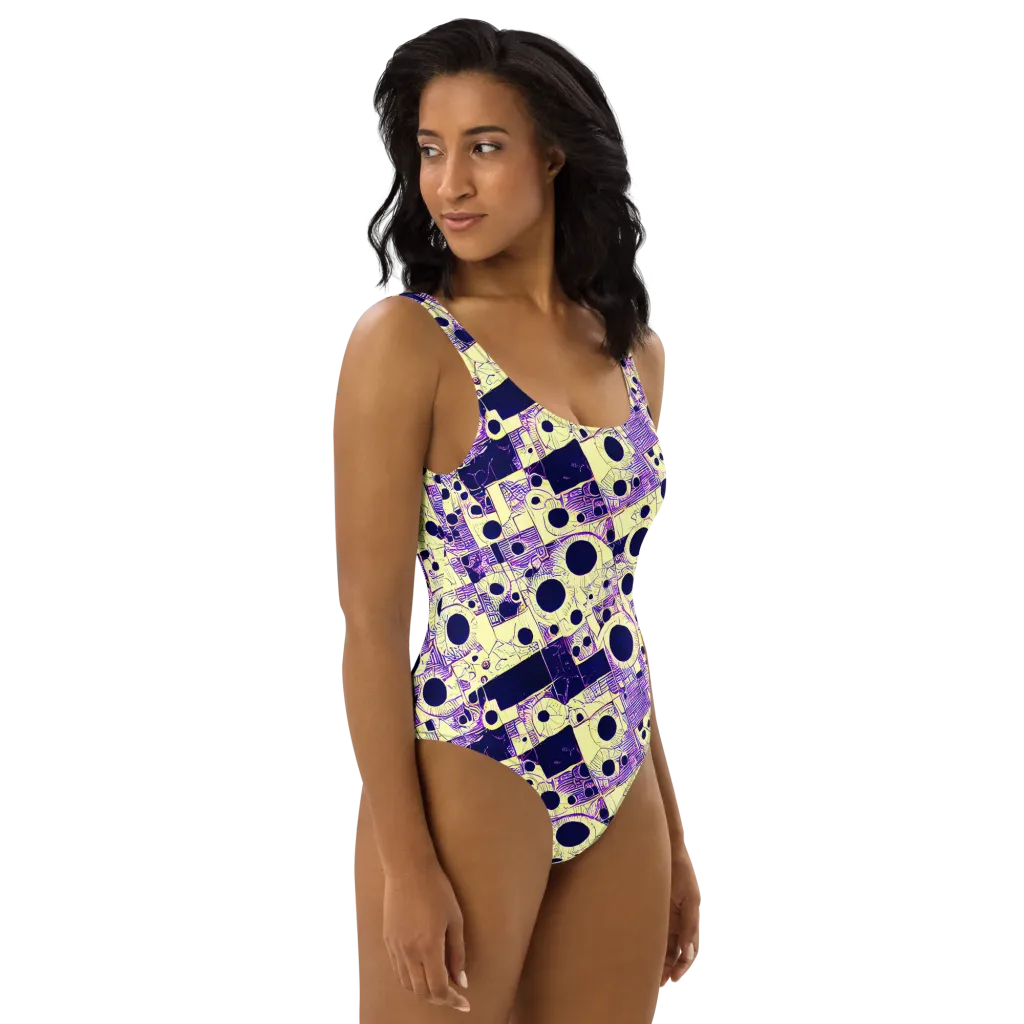 Solar Blueprint on One-Piece Swimsuit — Right