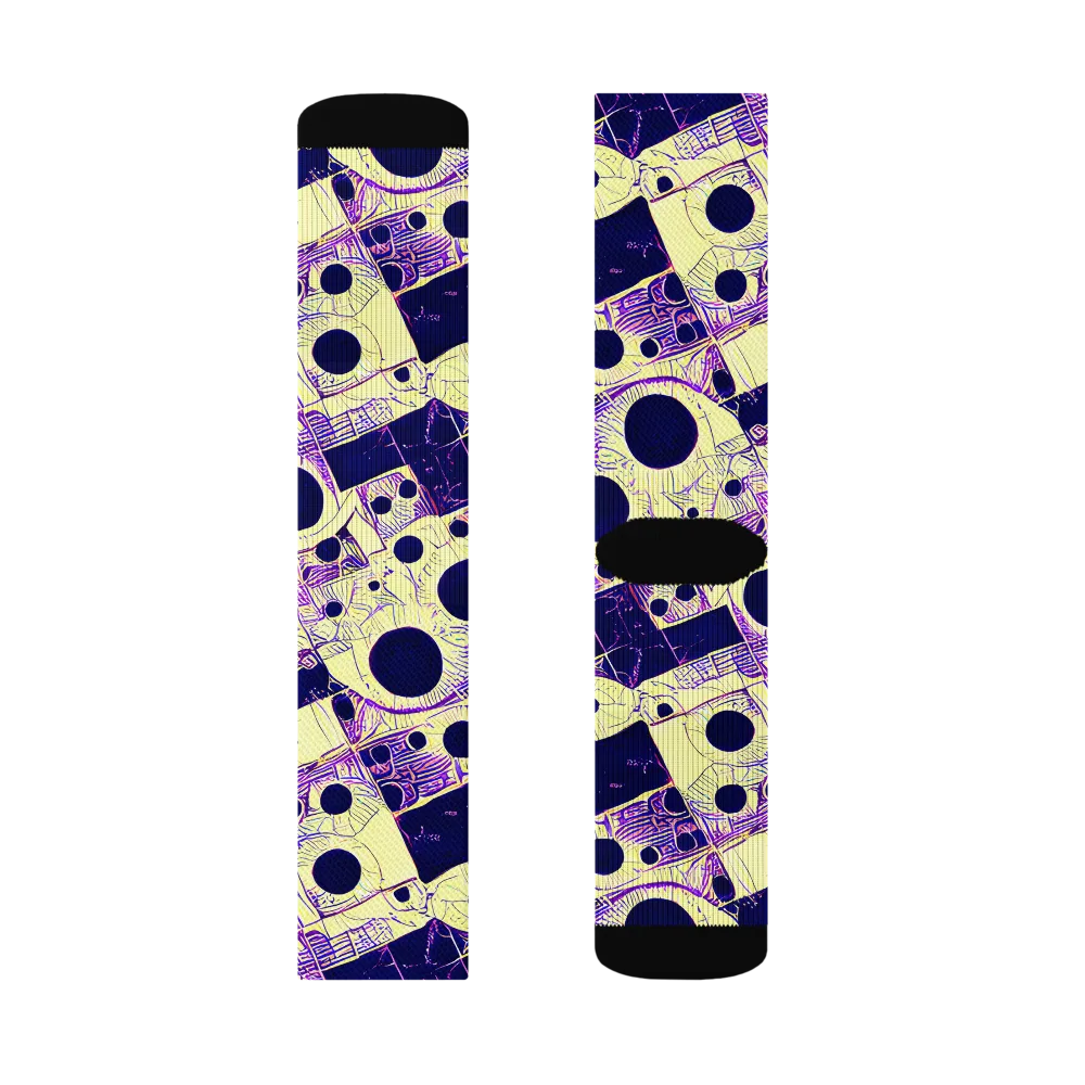 Solar Blueprint on Socks — Left Sock