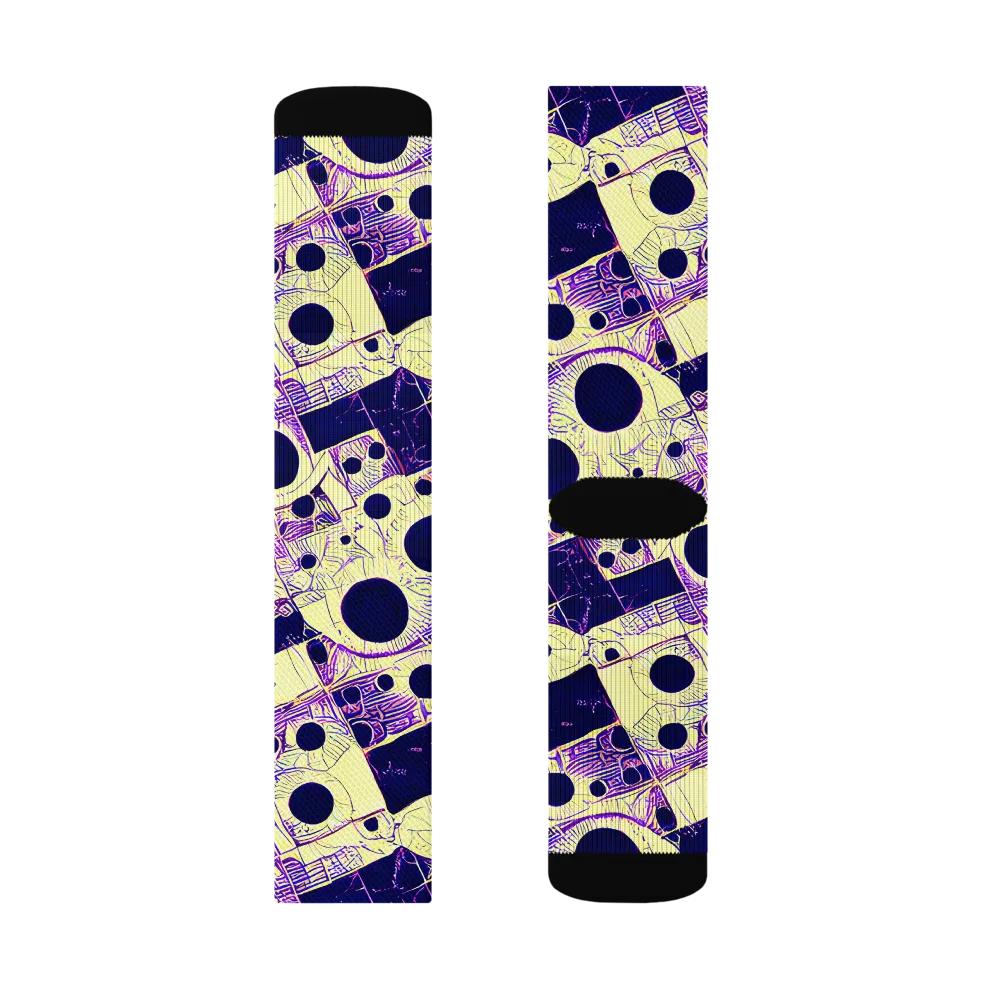 Solar Blueprint on Socks — Right Sock