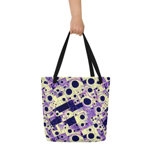 Solar Blueprint on a Large Tote Bag W/ Pocket