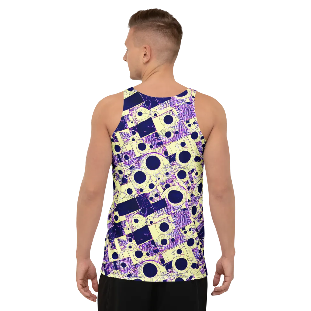 Solar Blueprint on Men's Tank Top — Back