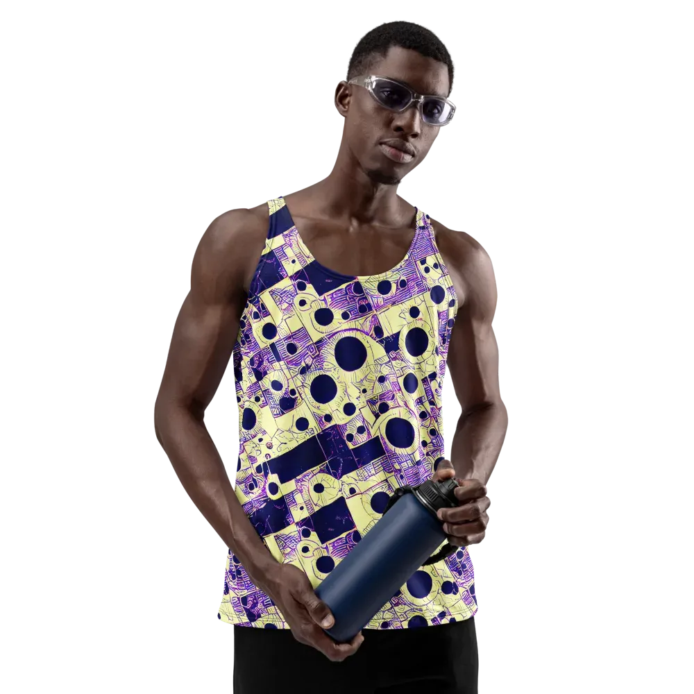 Solar Blueprint on Men's Tank Top — Front