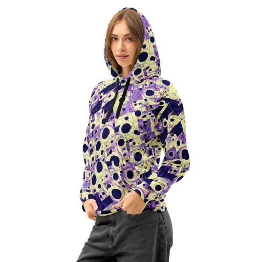 Solar Blueprint on a Cotton Hoodie