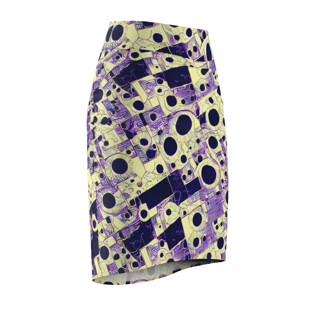 Solar Blueprint on Pencil Skirt — Front Side