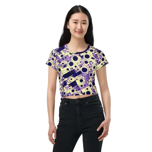 Solar Blueprint on a Crop Tee