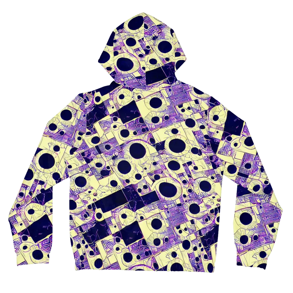 Solar Blueprint on Women's Full-Zip Hoodie — Back