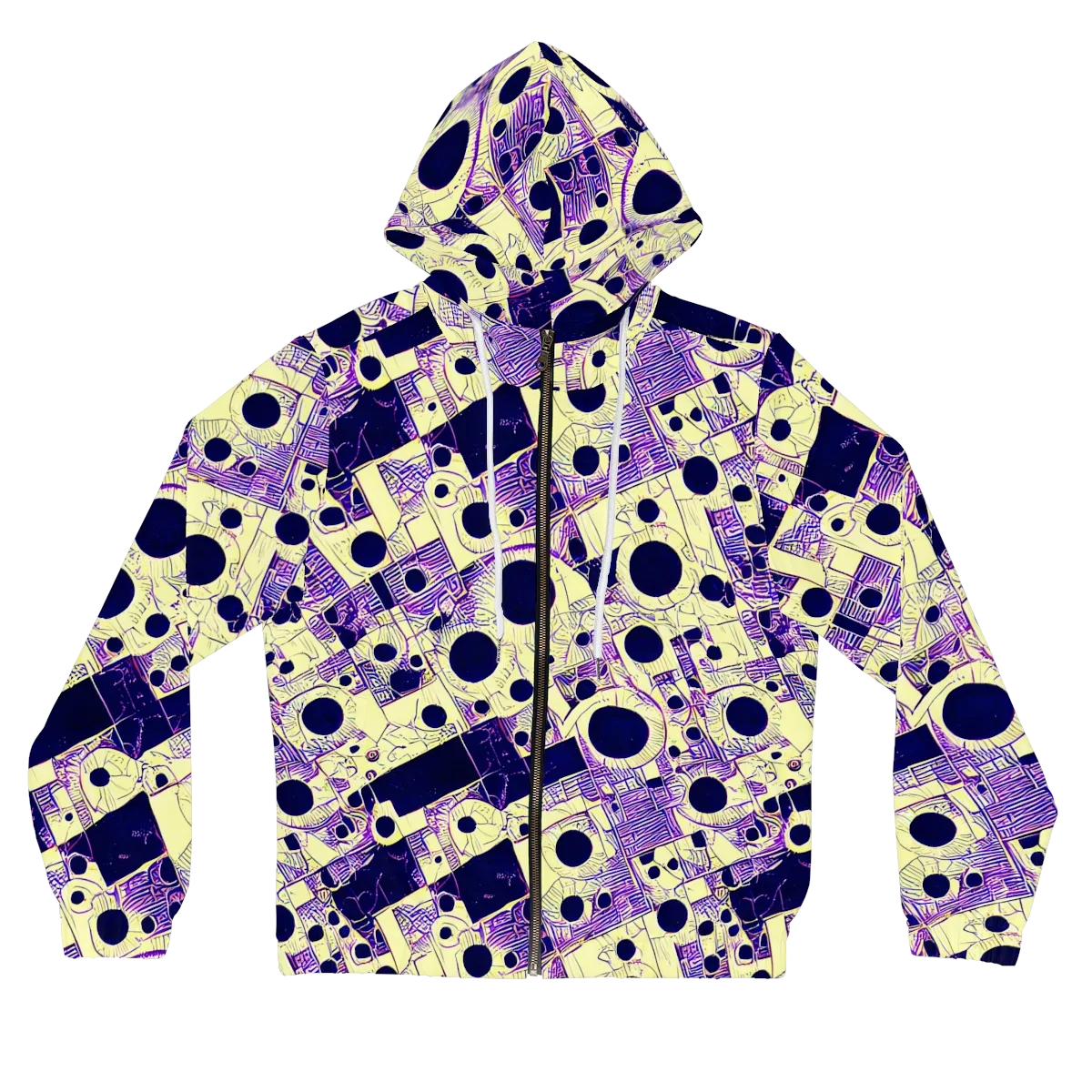 Solar Blueprint on Women's Full-Zip Hoodie — Front
