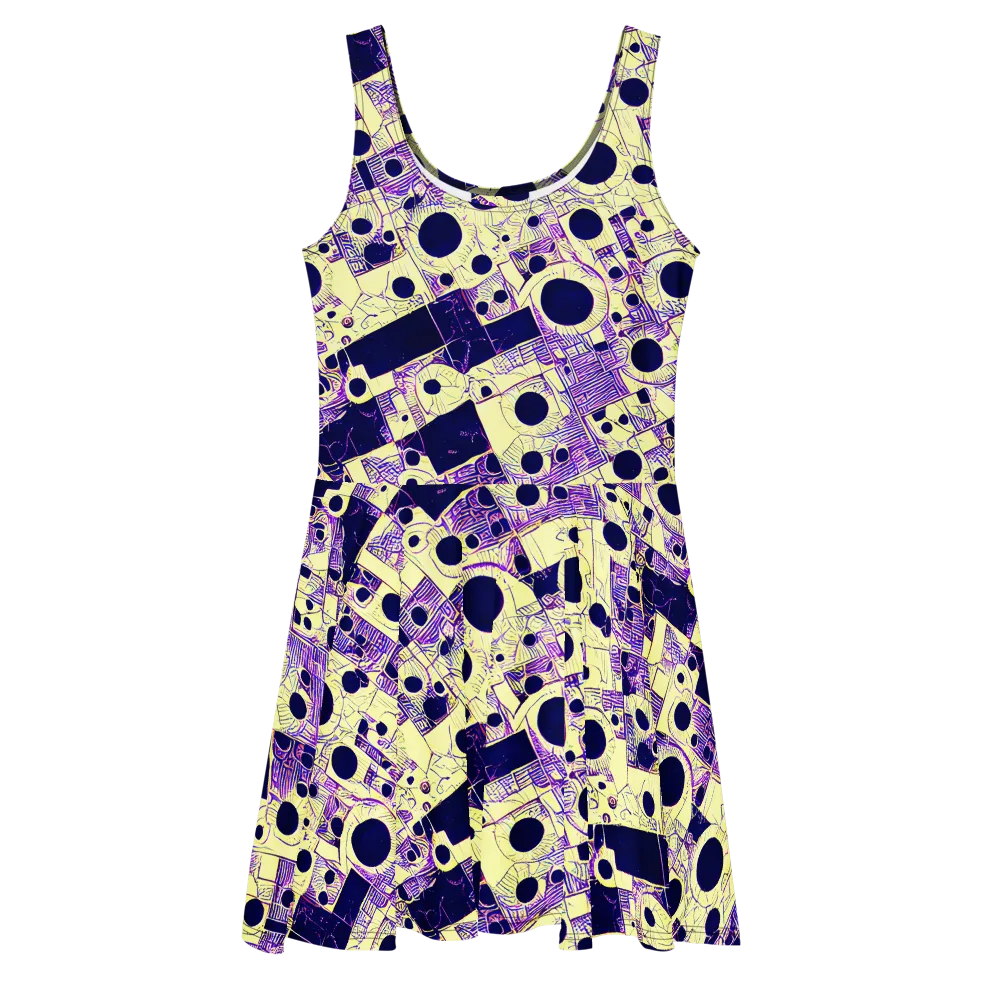 Solar Blueprint on Skater Dress — Front