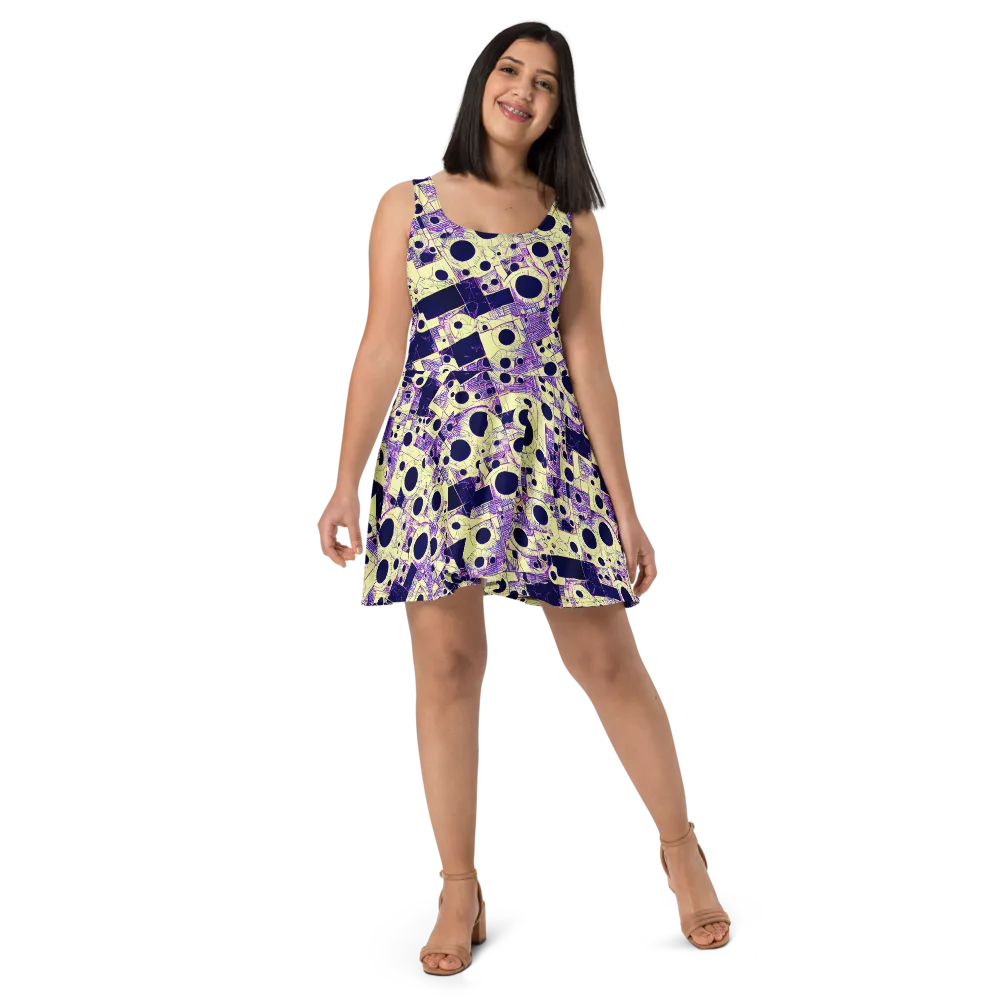 Solar Blueprint on Skater Dress — Front