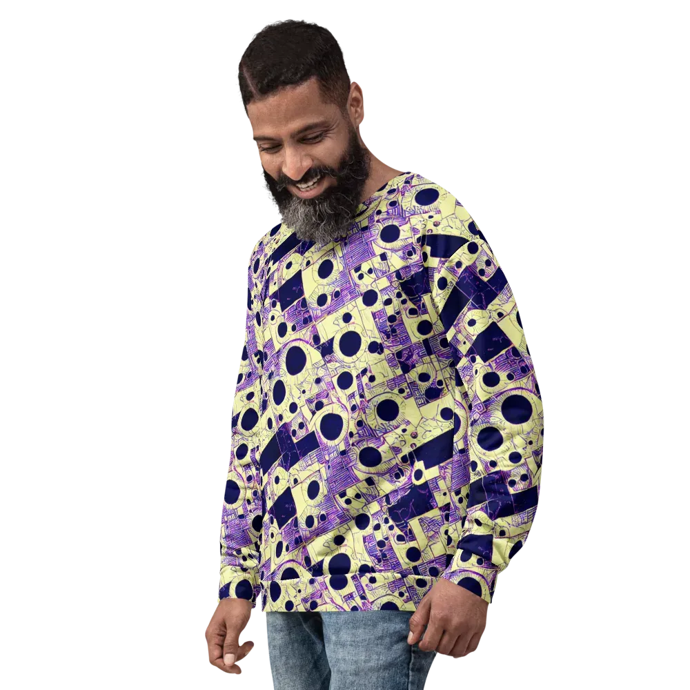 Solar Blueprint on Sweatshirt — Left Front
