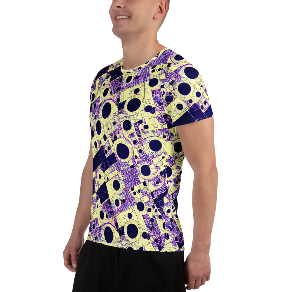 Solar Blueprint on Men's Athletic T-Shirt — Left