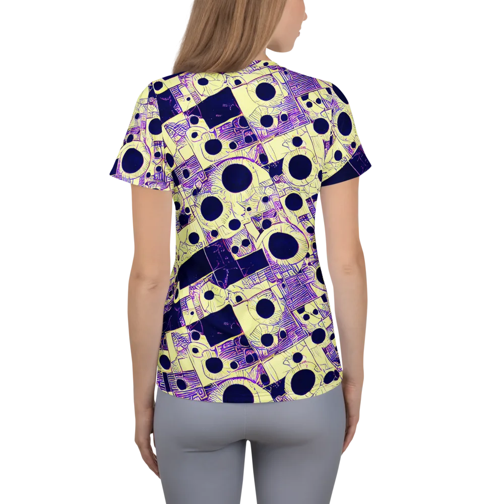 Solar Blueprint on Women's Athletic T-Shirt — Back