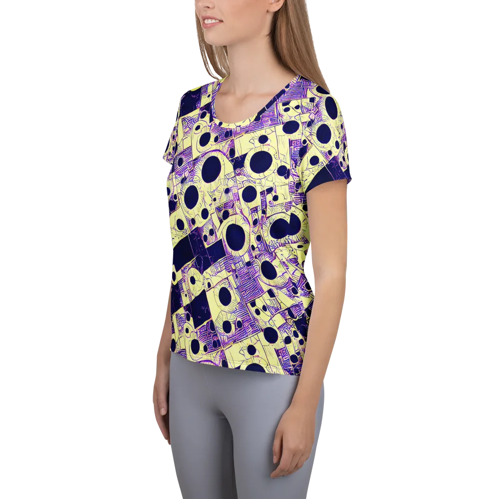 Solar Blueprint on Women's Athletic T-Shirt — Left