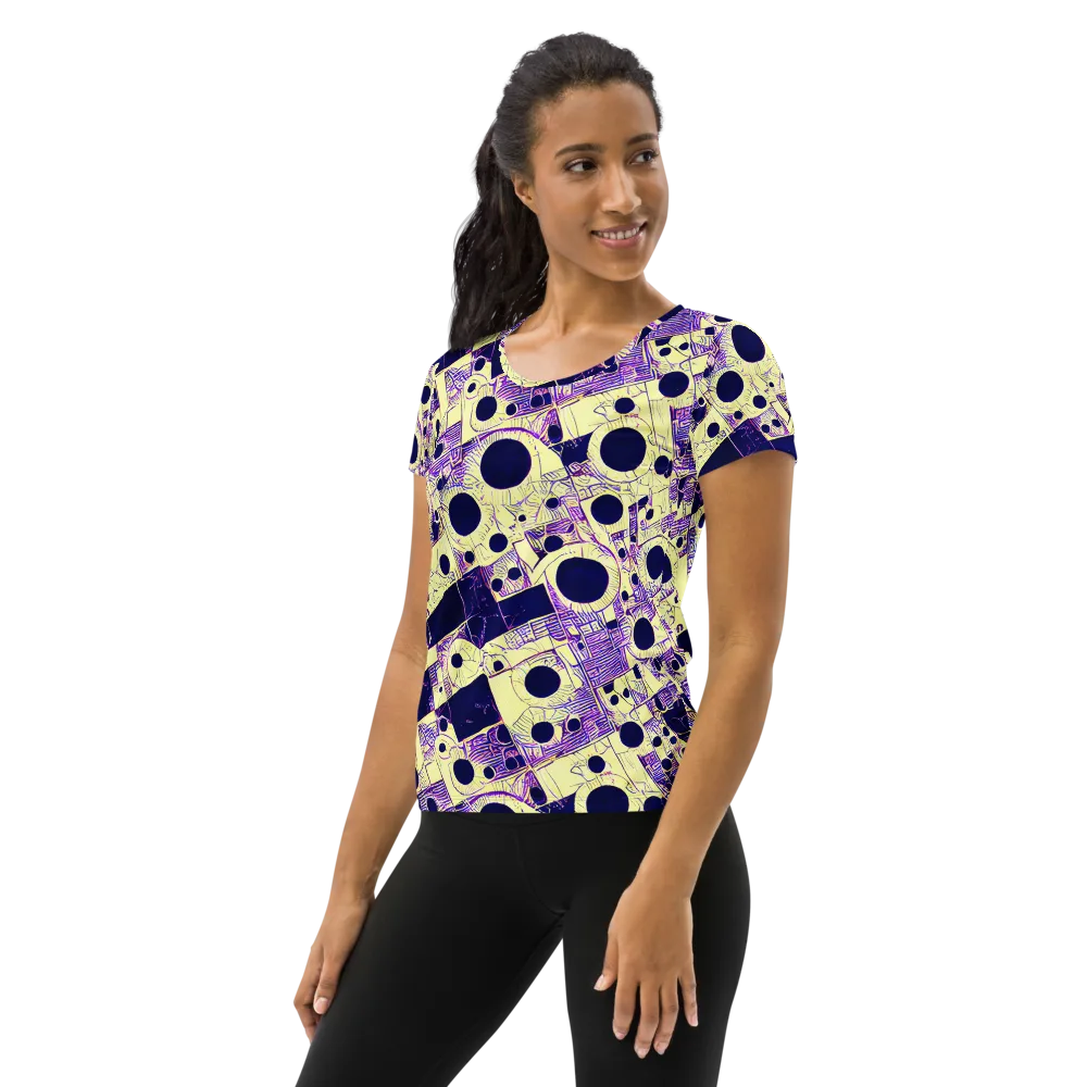 Solar Blueprint on Women's Athletic T-Shirt — Left