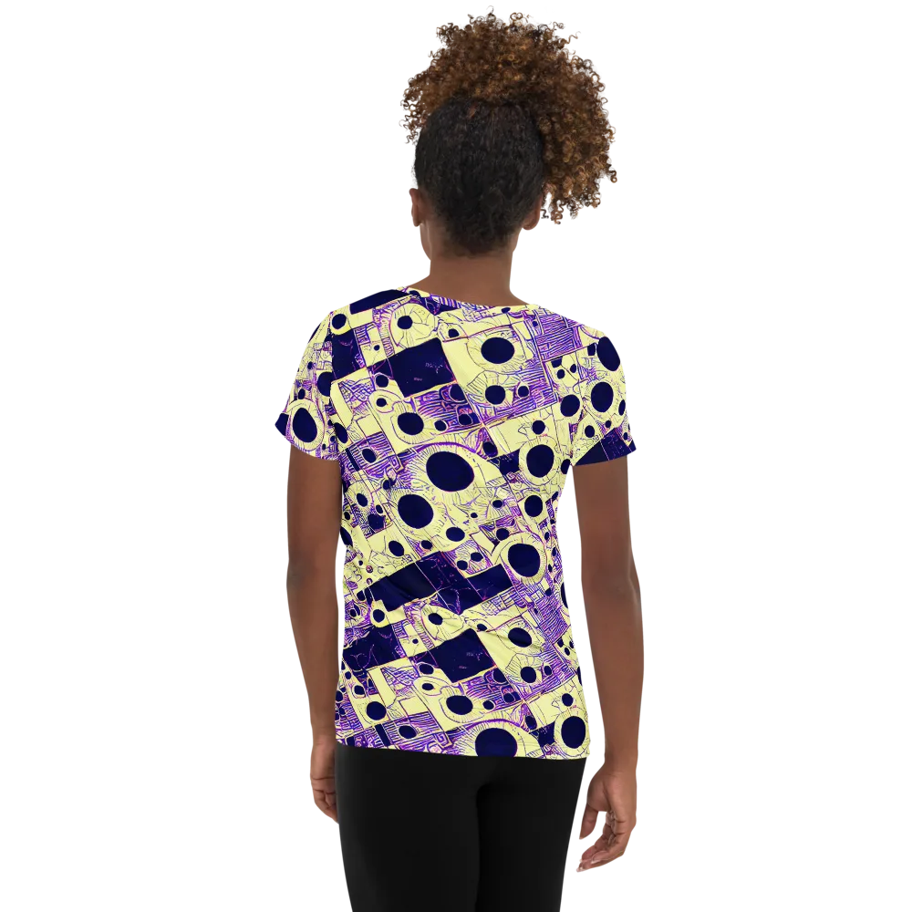Solar Blueprint on Women's Athletic T-Shirt — Back
