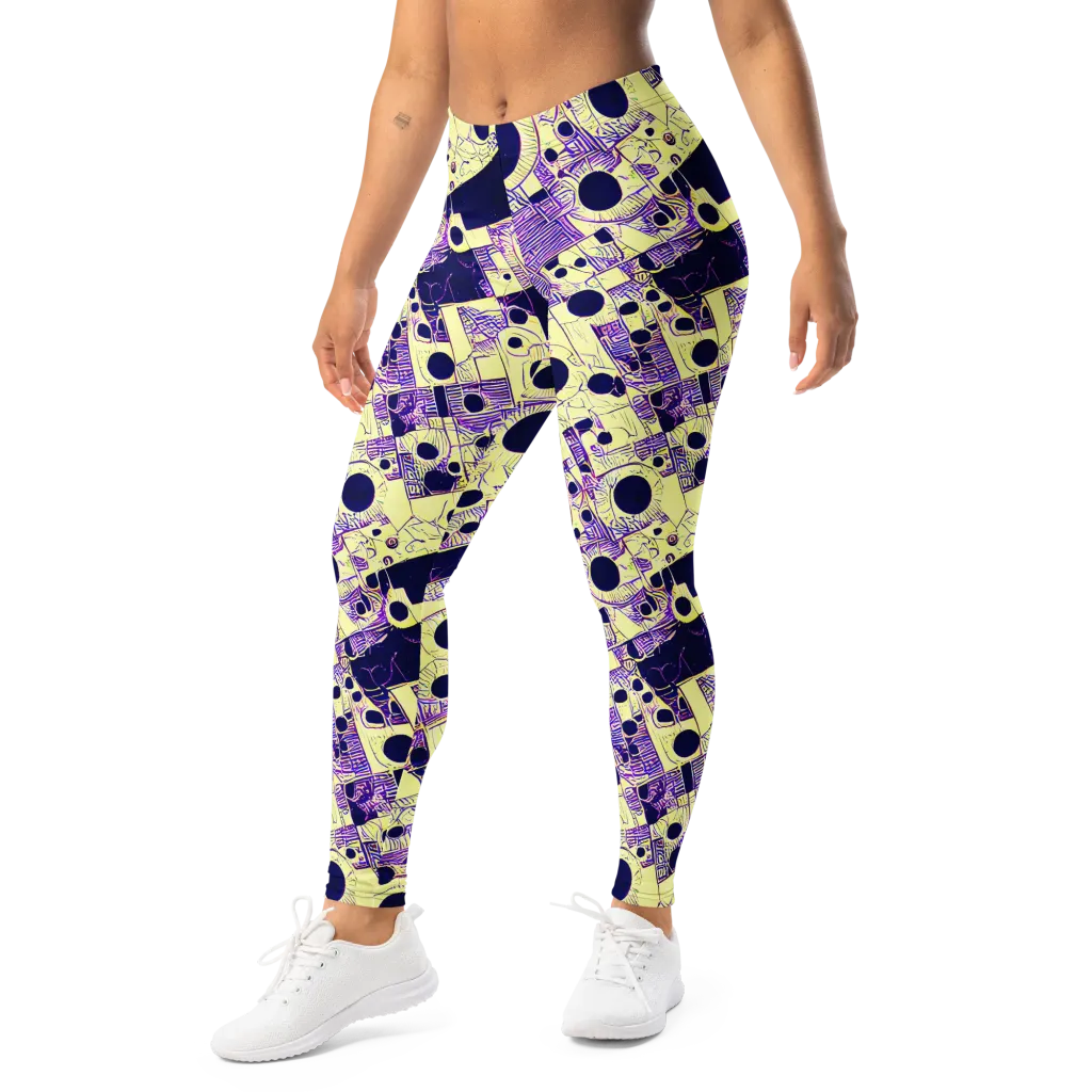 Solar Blueprint on Leggings — Left Front