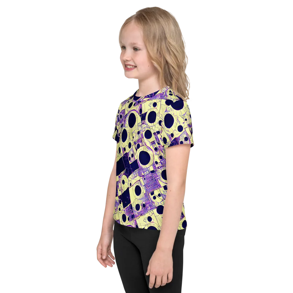 Solar Blueprint on Kids Crew Neck T-Shirt — Left