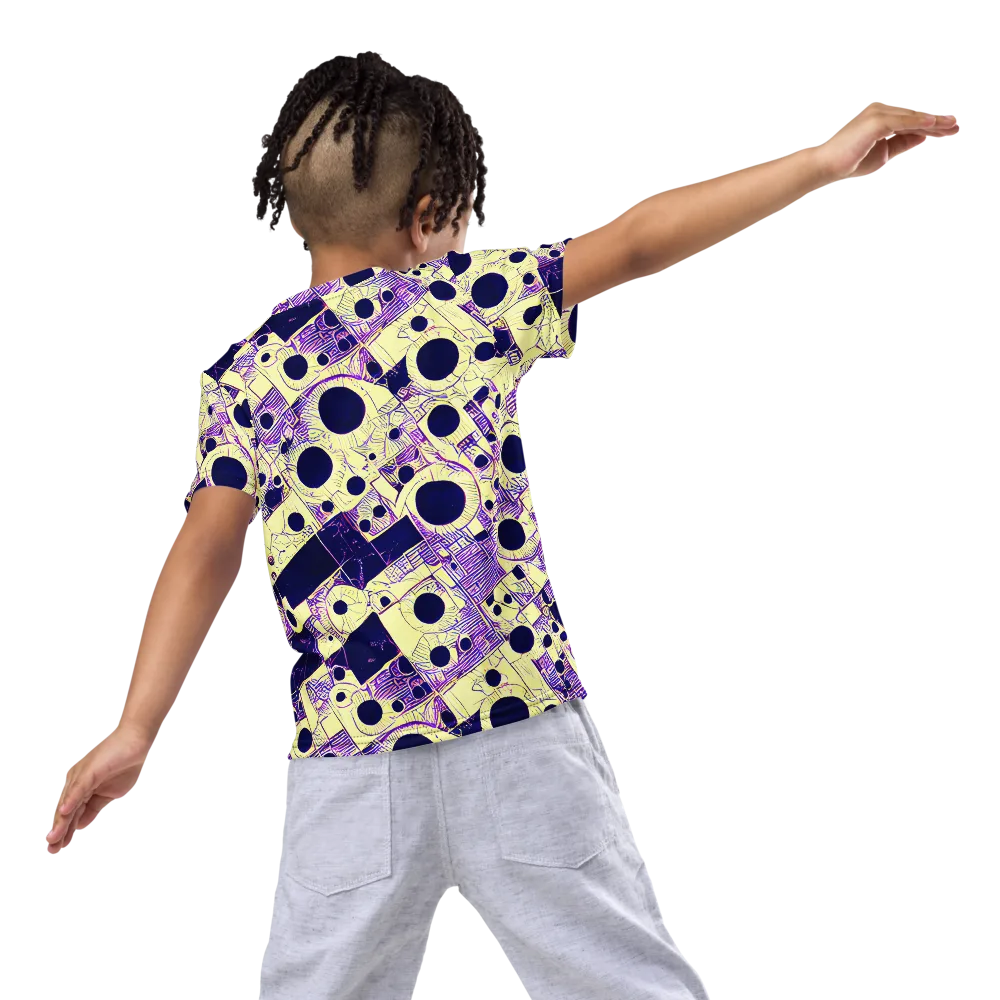 Solar Blueprint on Kids Crew Neck T-Shirt — Back