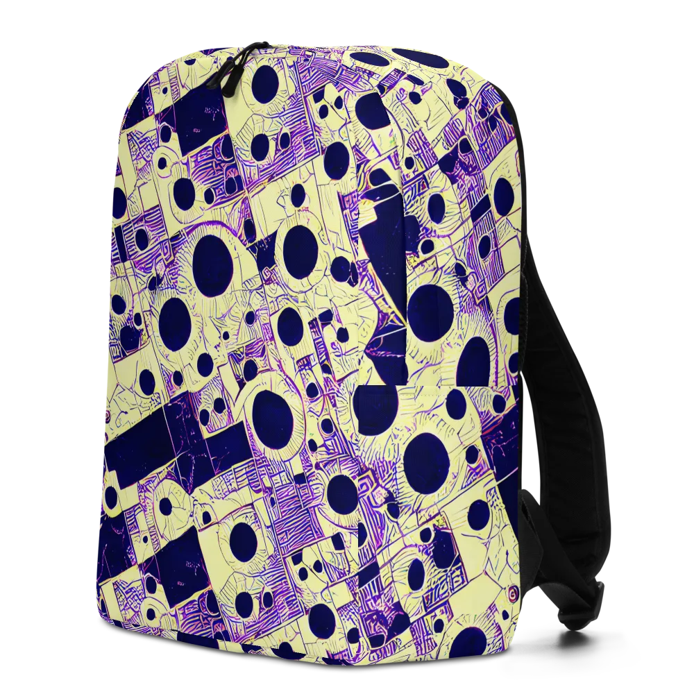 Solar Blueprint on Minimalist Backpack — Left
