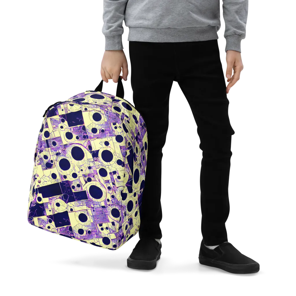 Solar Blueprint on Minimalist Backpack — Zoomed-in