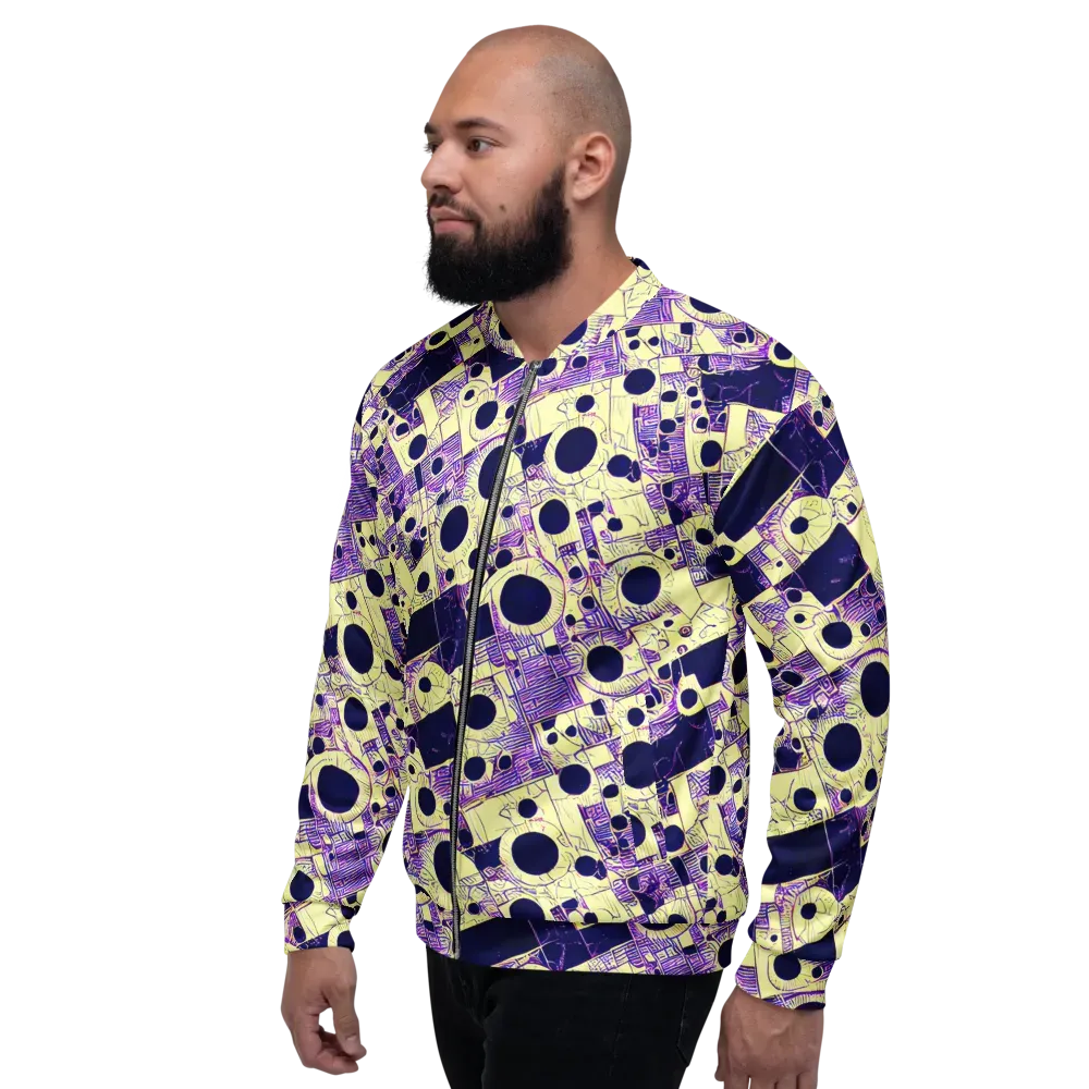 Solar Blueprint on Bomber Jacket — Left