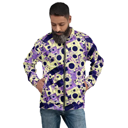 Solar Blueprint on a Bomber Jacket