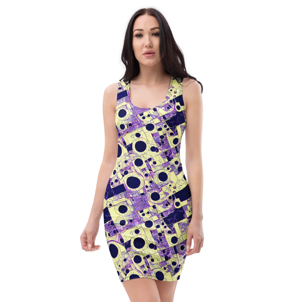 Solar Blueprint on Bodycon Dress — Front