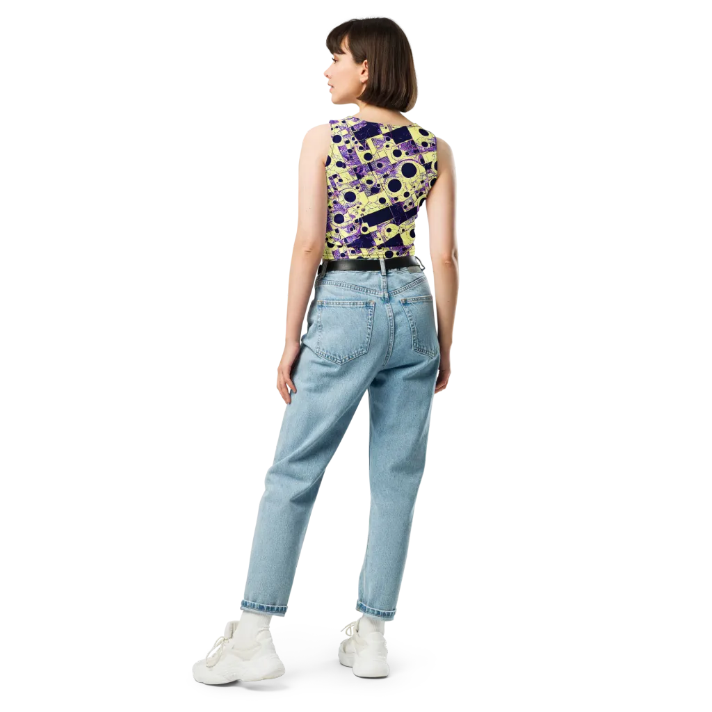 Solar Blueprint on Crop Top — Back