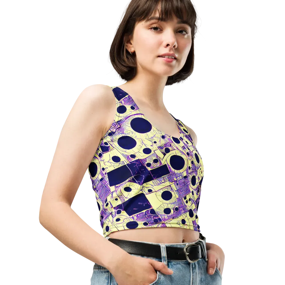 Solar Blueprint on Crop Top — Right Front