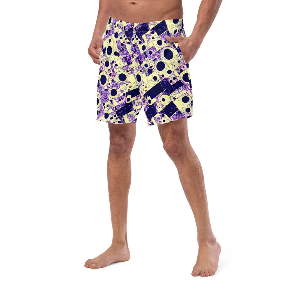 Solar Blueprint on Swim Trunks — Left Front