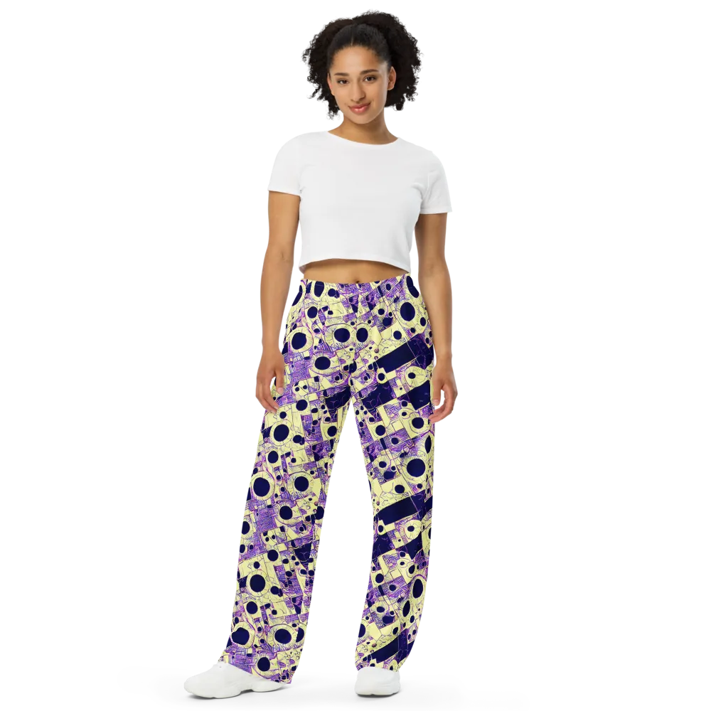 Solar Blueprint on Wide-Leg Pants — Front