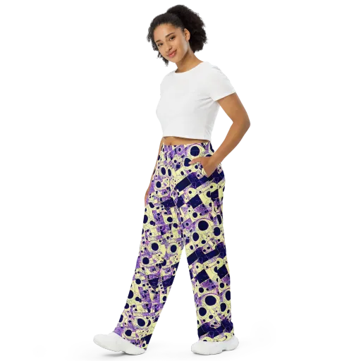 Solar Blueprint on a Wide-Leg Pants