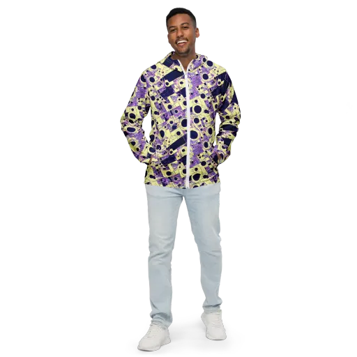 Solar Blueprint on a Men's Windbreaker