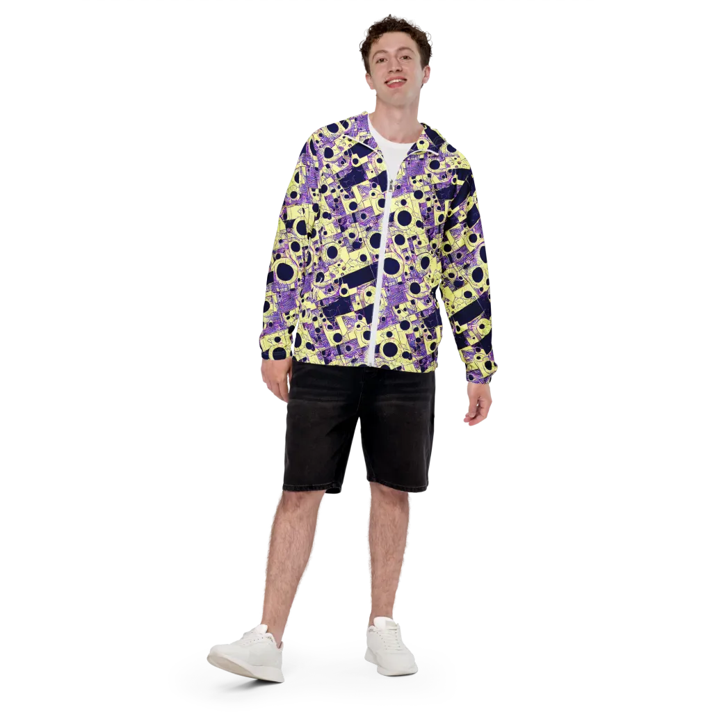 Solar Blueprint on Men's Windbreaker — Front