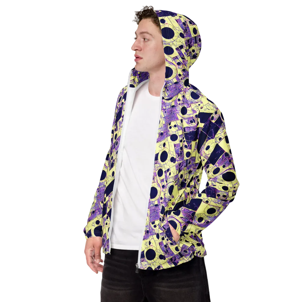 Solar Blueprint on Men's Windbreaker — Left Front