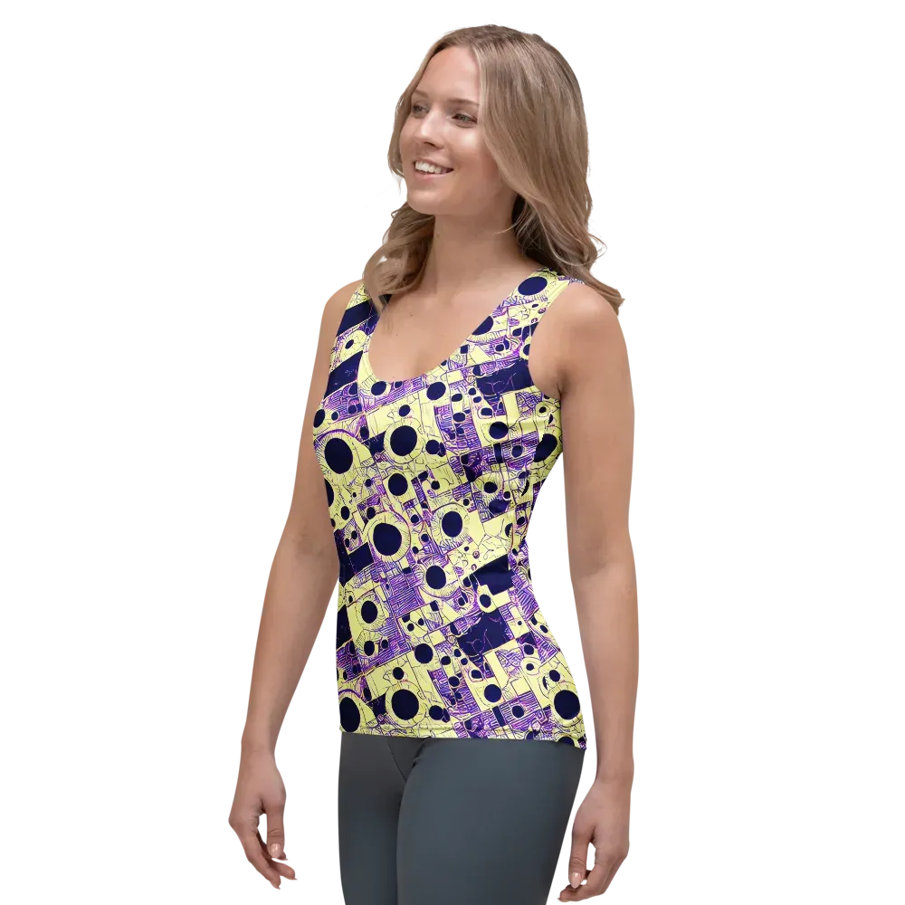Solar Blueprint on Women's Tank Top — Left Front