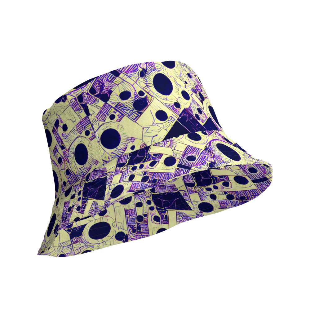 Solar Blueprint on Reversible Bucket Hat — Product details Outside