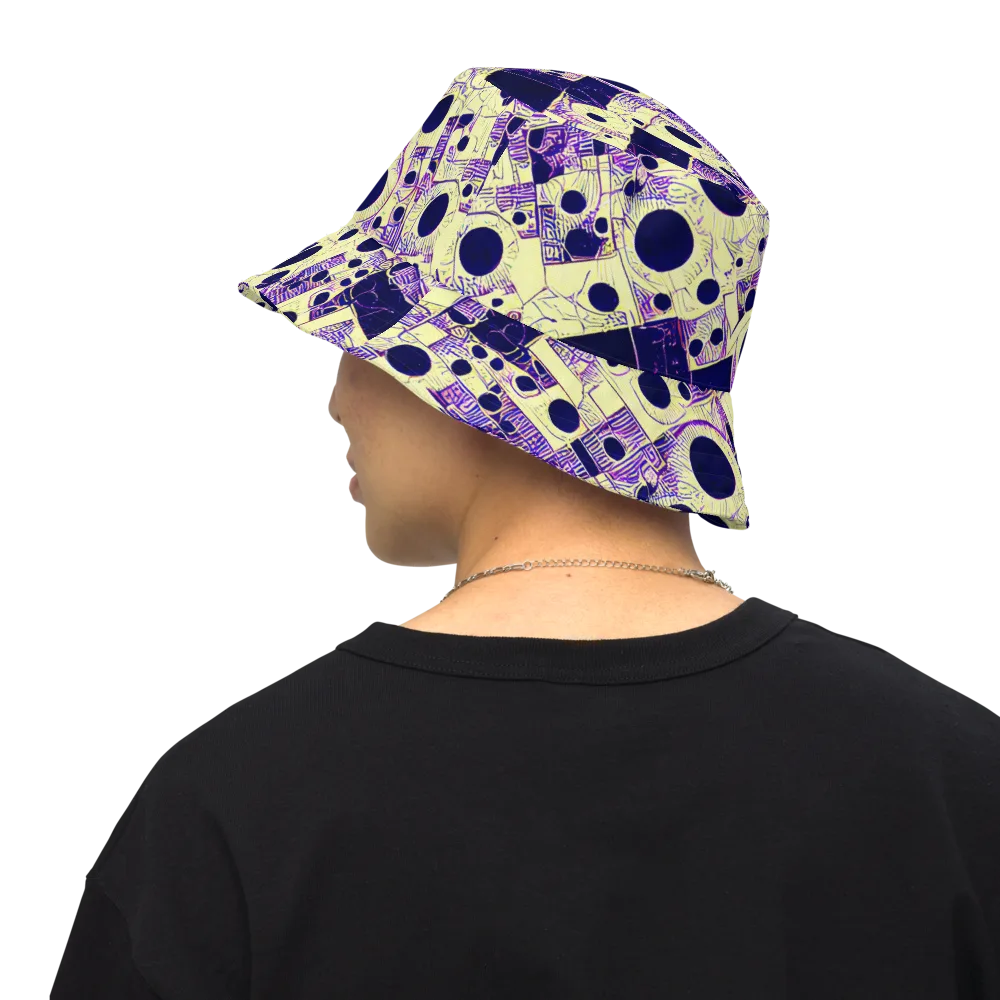 Solar Blueprint on Reversible Bucket Hat — Back Inside